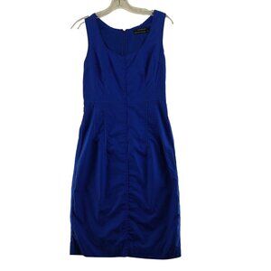 Club Monaco Blue Cotton Scoop Neck Mini Dress Women's size 0